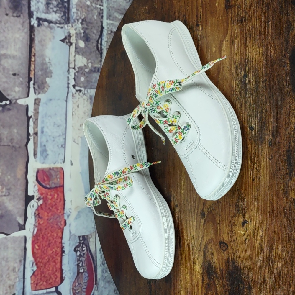 ❌️ Final Sale•••Keds® Original White Leather Lace-up Sneakers - Picture 5 of 12